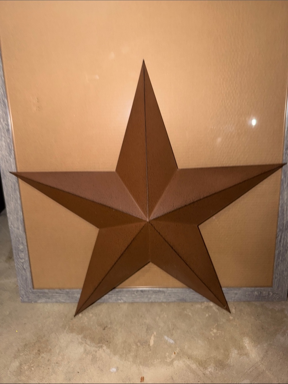 Rust Brown Metal Star Wall Decor